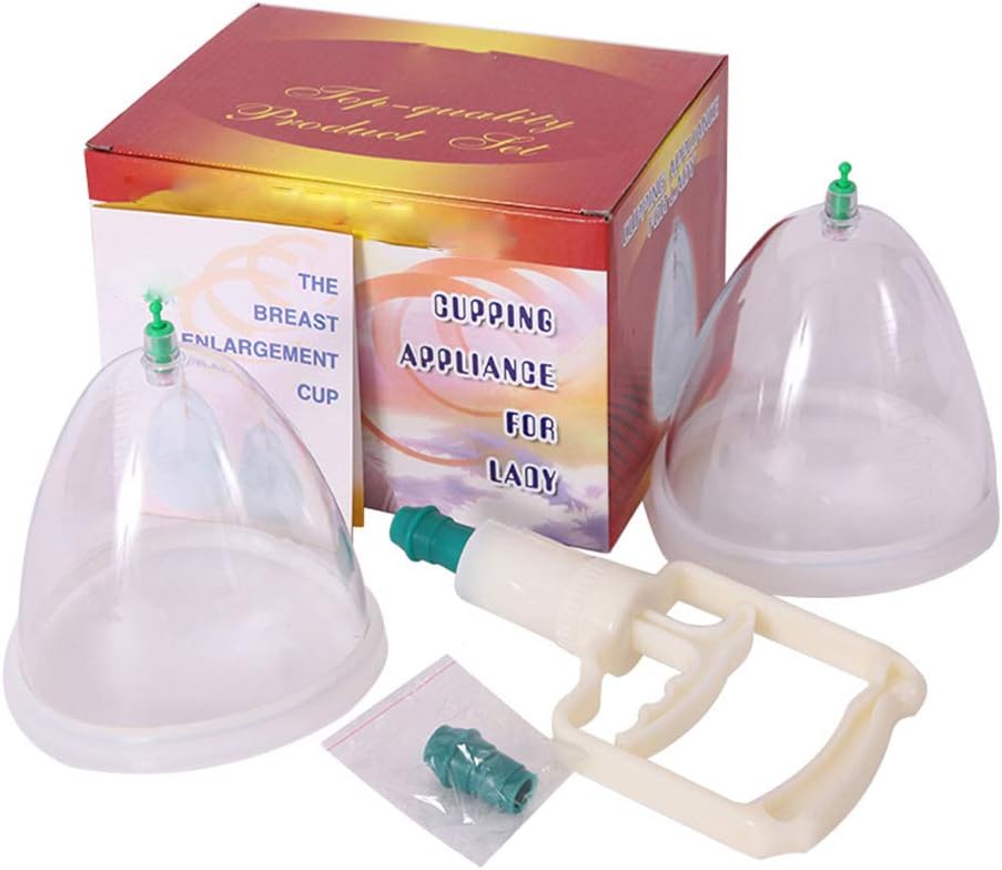 Cupping appliance for lady with packaging on a white background